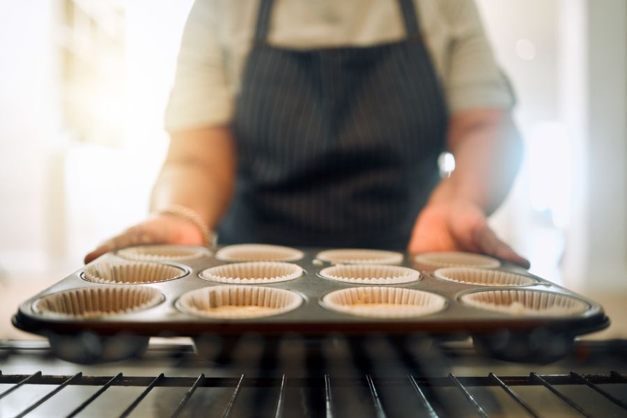 Hornear muffins en el momento y la temperatura perfectos es clave
