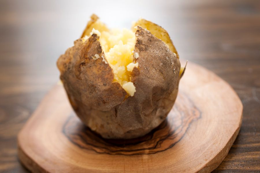 Patata al horno de cerca